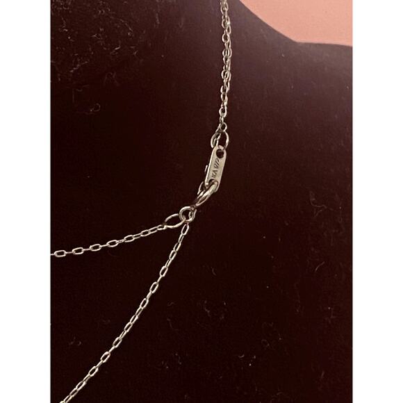 JWBR Signed Sterling Silver Necklace, Infinity Knot Pendant, Diamond Accent - Picture 4 of 8